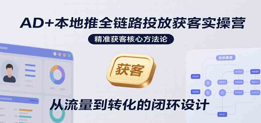 AD+本地推全链路投放获客实操营，快速掌握精准获客技巧，当天投放当天转化高效营销-润格副业网-每天分享热门副业赚钱项目