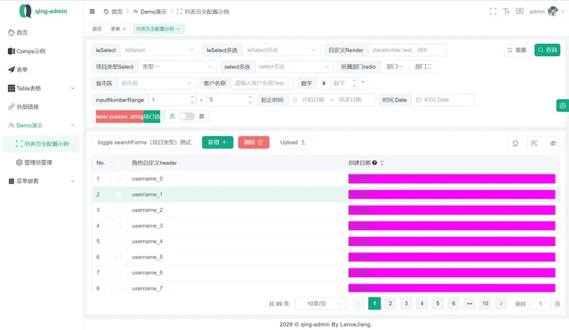 qing-admin(基于Vue3构建的企业级后台管理框架)-润格副业网-每天分享热门副业赚钱项目