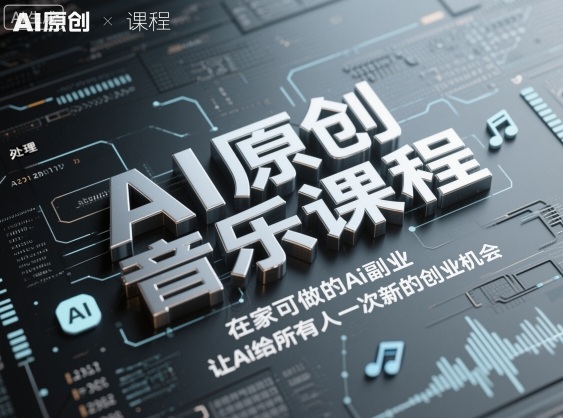 AI原创音乐课程,在家可做的Ai副业,让Ai给所有人一次新的创业机会-润格副业网-每天分享热门副业赚钱项目