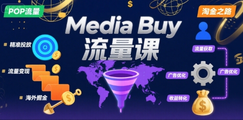 Media Buy之POP流量课,带你开启海外Media Buy淘金之路-润格副业网-每天分享热门副业赚钱项目