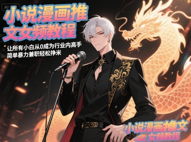 小说漫画推文女频教程，让所有小白从0成为行业内高手，简单暴力兼职轻松挣米-润格副业网-每天分享热门副业赚钱项目