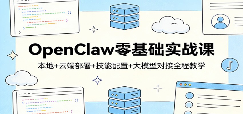 OpenClaw零基础实战课：本地+云端部署+技能配置+大模型对接全程教学-润格副业网-每天分享热门副业赚钱项目