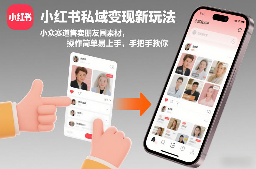 小红书私域变现新玩法,小众赛道售卖朋友圈素材,操作简单易上手,手把手教你 小红书私域变现新玩法,小众赛道售卖朋友圈素材,操作简单易上手,手把手教你