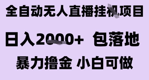 最新全自动抖音无人直播挂G项目，日入2k+ 包落地暴力撸金，小白可做【揭秘】-润格副业网-每天分享热门副业赚钱项目