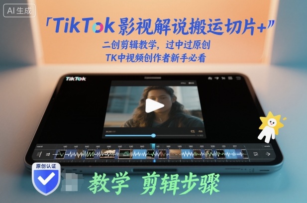 TikTok影视解说搬运切片+二创剪辑教学，过中过原创，TK中视频创作者新手必看-润格副业网-每天分享热门副业赚钱项目