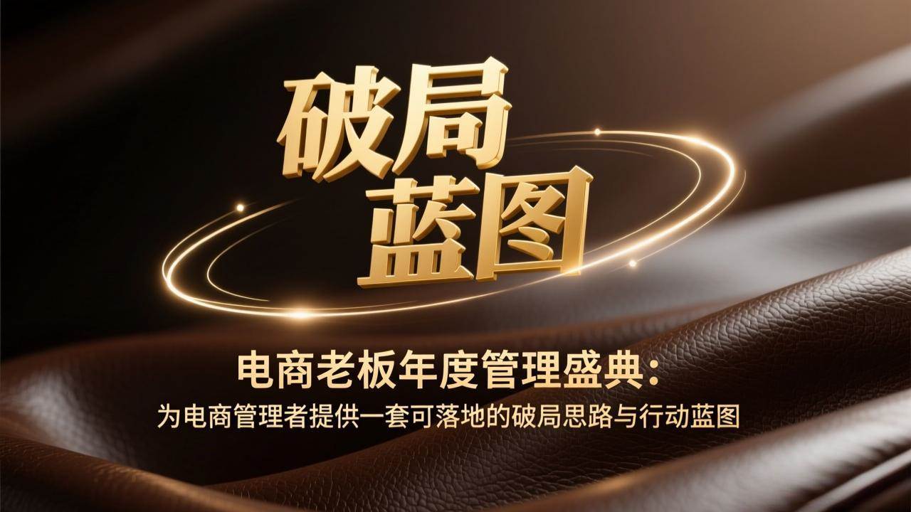 （17374期）电商老板年度管理盛典：为电商管理者提供一套可落地的破局思路与行动蓝图-润格副业网-每天分享热门副业赚钱项目