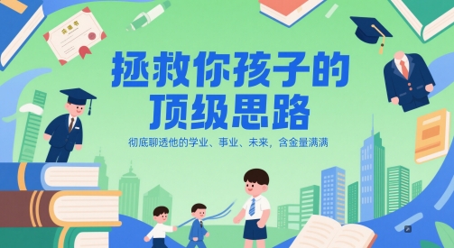 付费文章:拯救你孩子的顶级思路,彻底聊透他的学业、事业、未来,含金量满满-润格副业网-每天分享热门副业赚钱项目