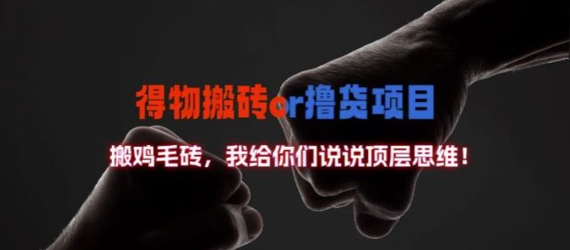 得物搬砖撸货项目?掰下数据，我给你们说说顶层思维【揭秘】-润格副业网-每天分享热门副业赚钱项目