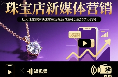 珠宝店新媒体营销，助力珠宝商家快速掌握短视频与直播运营的核心策略-润格副业网-每天分享热门副业赚钱项目