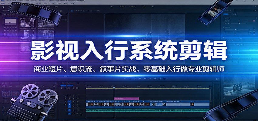 影视系统剪辑，商业短片、意识流、叙事片实战，零基础入行做专业剪辑师-润格副业网-每天分享热门副业赚钱项目