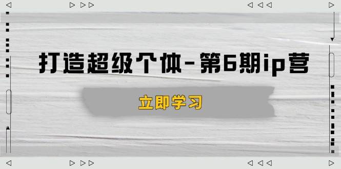 （14015期）打造 超级个体-第6期ip营：商业认知,产品设计,成交演练,解决知识变现难题-润格副业网-每天分享热门副业赚钱项目