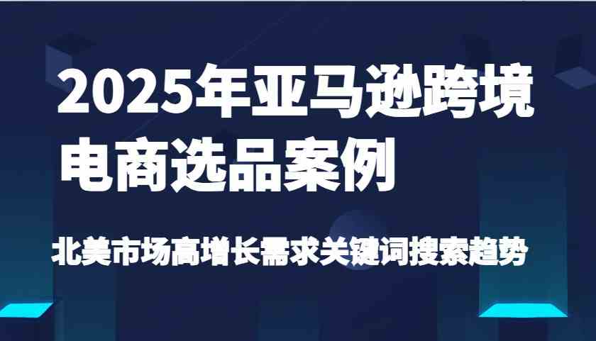 2025年亚马逊跨境电商选品案例-北美市场高增长需求关键词搜索趋势（更新)-润格副业网-每天分享热门副业赚钱项目