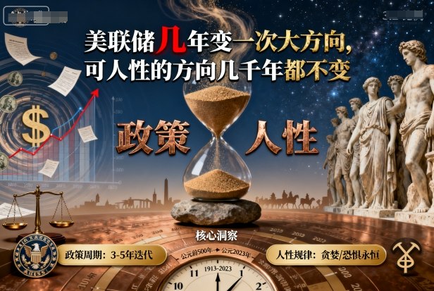 付费文章:美联储几年变一次大方向,可人性的方向几千年都不变-润格副业网-每天分享热门副业赚钱项目