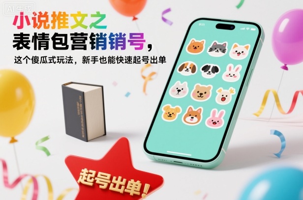 小说推文之表情包营销号，这个傻瓜式玩法，新手也能快速起号出单-润格副业网-每天分享热门副业赚钱项目