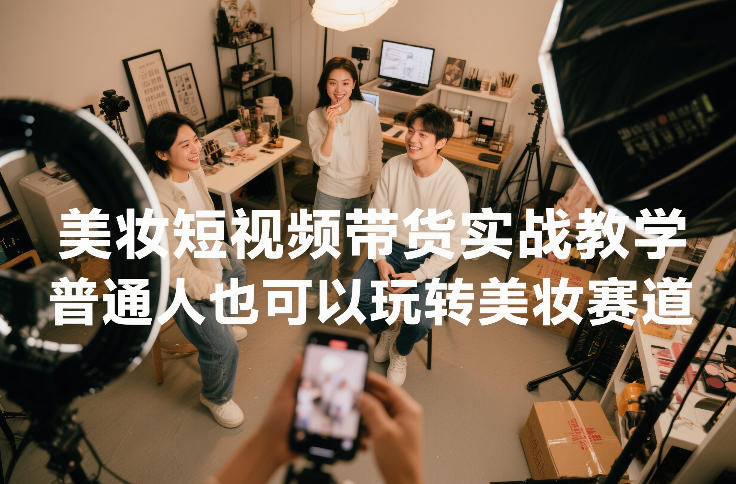 美妆短视频带货实战教学，普通人也可以玩转美妆赛道-润格副业网-每天分享热门副业赚钱项目