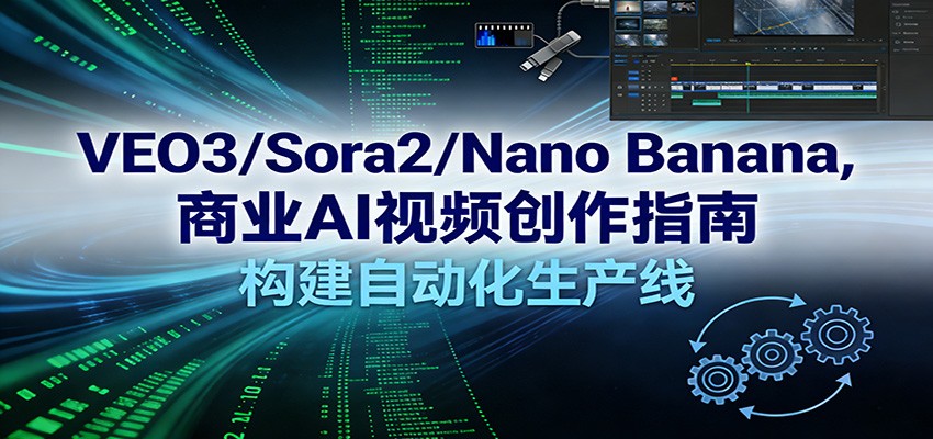VEO3/Sora2/Nano Banana商业AI视频创作指南，构建自动化生产线-润格副业网-每天分享热门副业赚钱项目