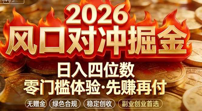 （17631期）2026美金对冲套利，无赠金对冲策略保驾护航，低门槛易上手实操。单人单日收益2000+-润格副业网-每天分享热门副业赚钱项目