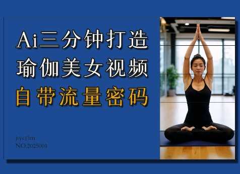 Ai3分钟打造瑜伽美女视频,自带流量密码-润格副业网-每天分享热门副业赚钱项目